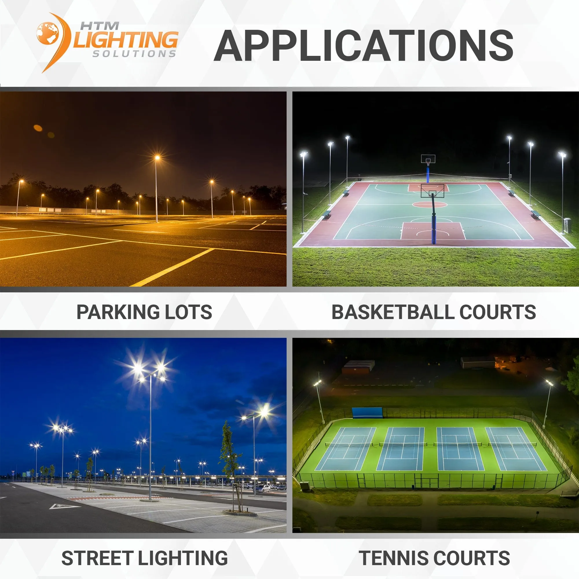300W/240W/200W LED Area Light With Direct Mount - 3K/4K/5K CCT - 100-277VAC