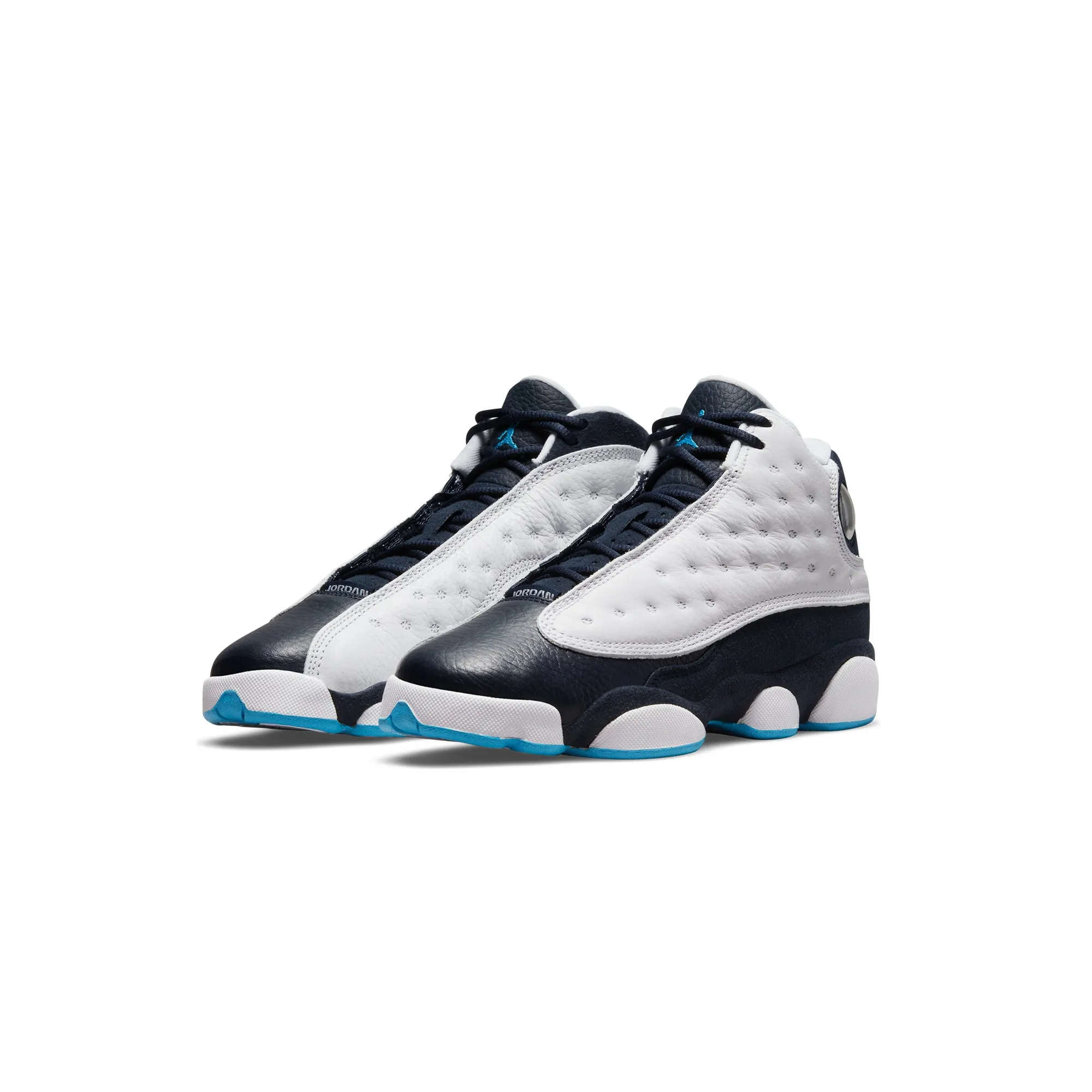 Air Jordan Kids 13 Retro Shoes White/DK Powder Blue
