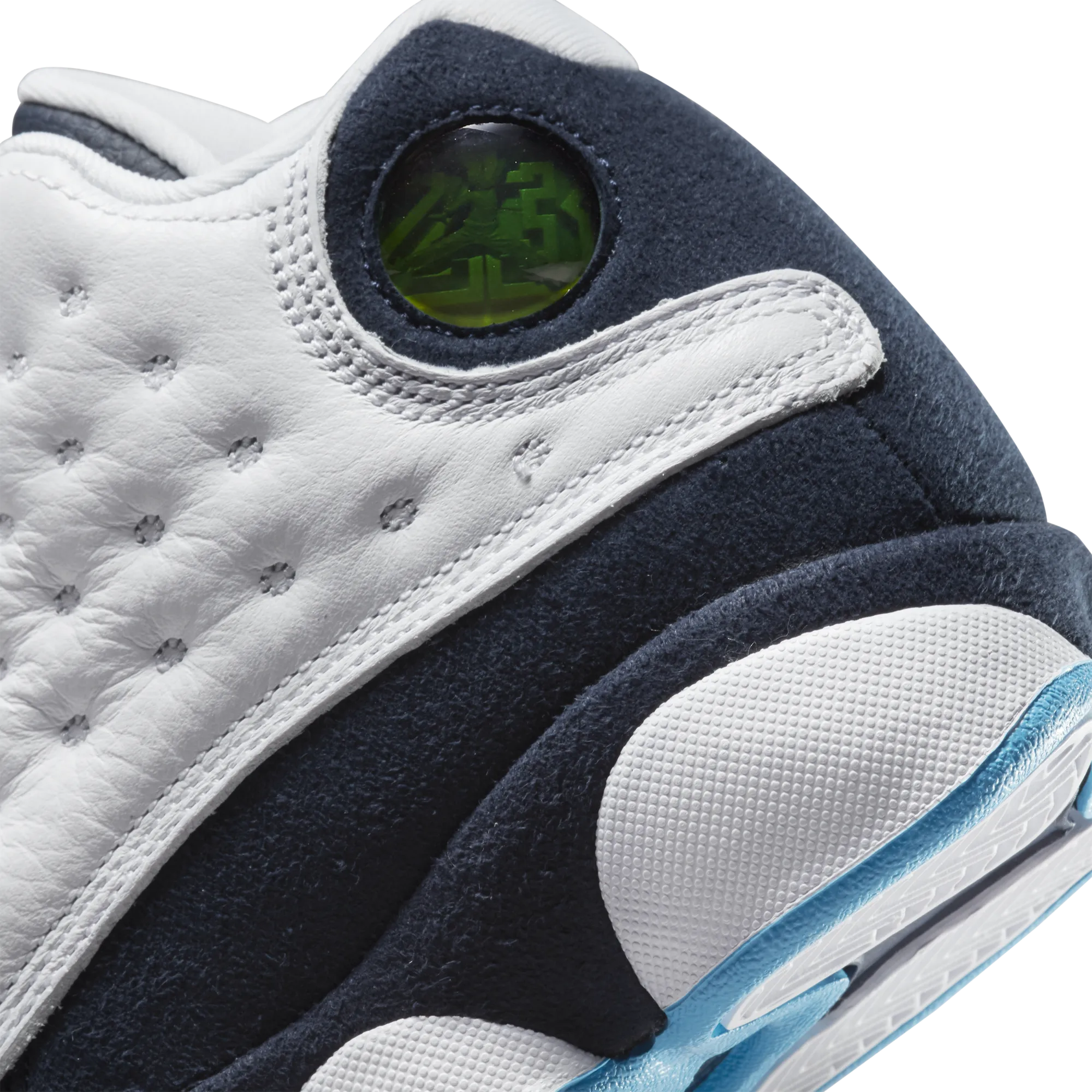 Air Jordan Kids 13 Retro Shoes White/DK Powder Blue