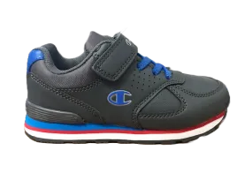 Champion Low Cut Shoe Erin B PS children's leather sneakers shoe with velcro S31370-F18-ES017 grey-gpg