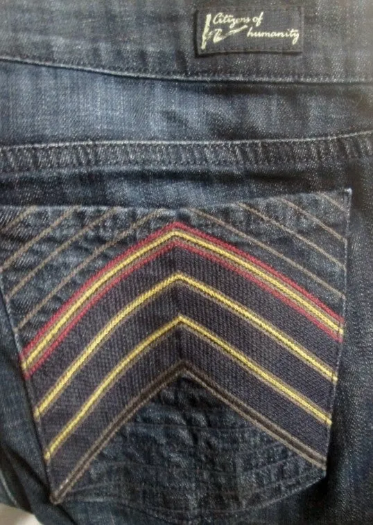 EUC CITIZENS OF HUMANITY JEANS ARROWHEAD FLARE 009 Denim Pants 32X35 BLUE
