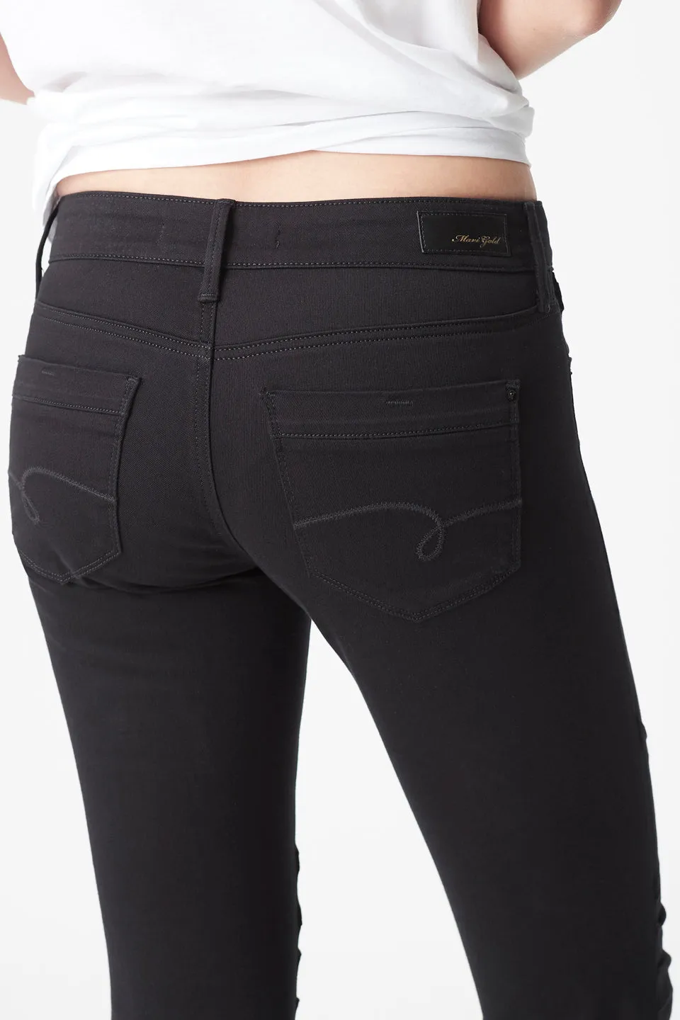 Jesy Skinny Black Gold Pima Denim Jean