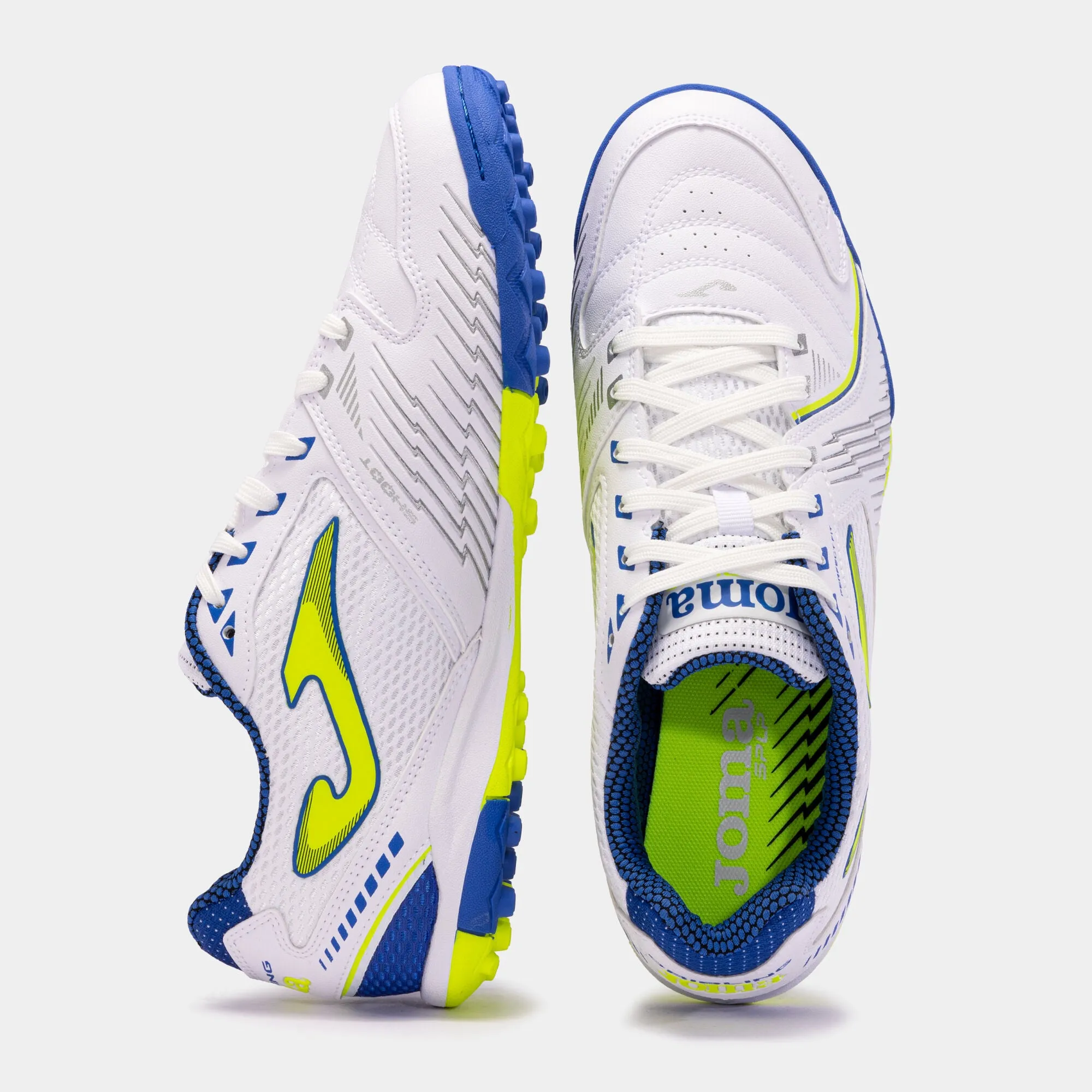Joma men's Turf soccer shoe Dribling 2302 white-blue 