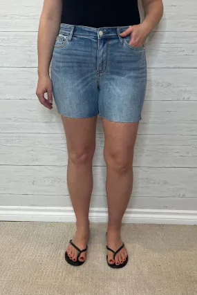 Judy Blue "Jamie" Mid Rise Shorts - Light Mid Wash
