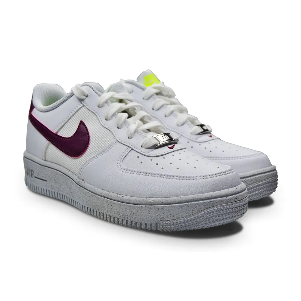 Juniors Nike Air Force 1 Crater NN (GS) - DH8695 100 - White Sangria Volt