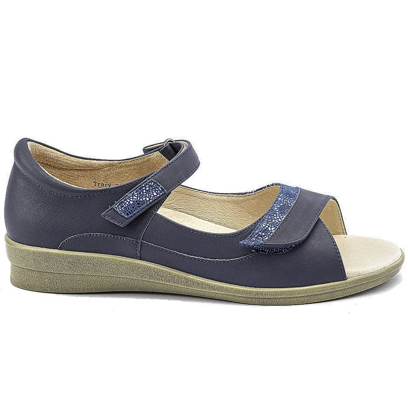 Klouds, Tracy, Sandal, Leather, Navy Combo