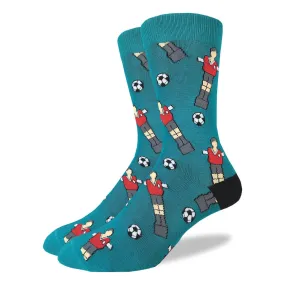 "Foosball" Cotton Dress Socks by Good Luck Sock - Large