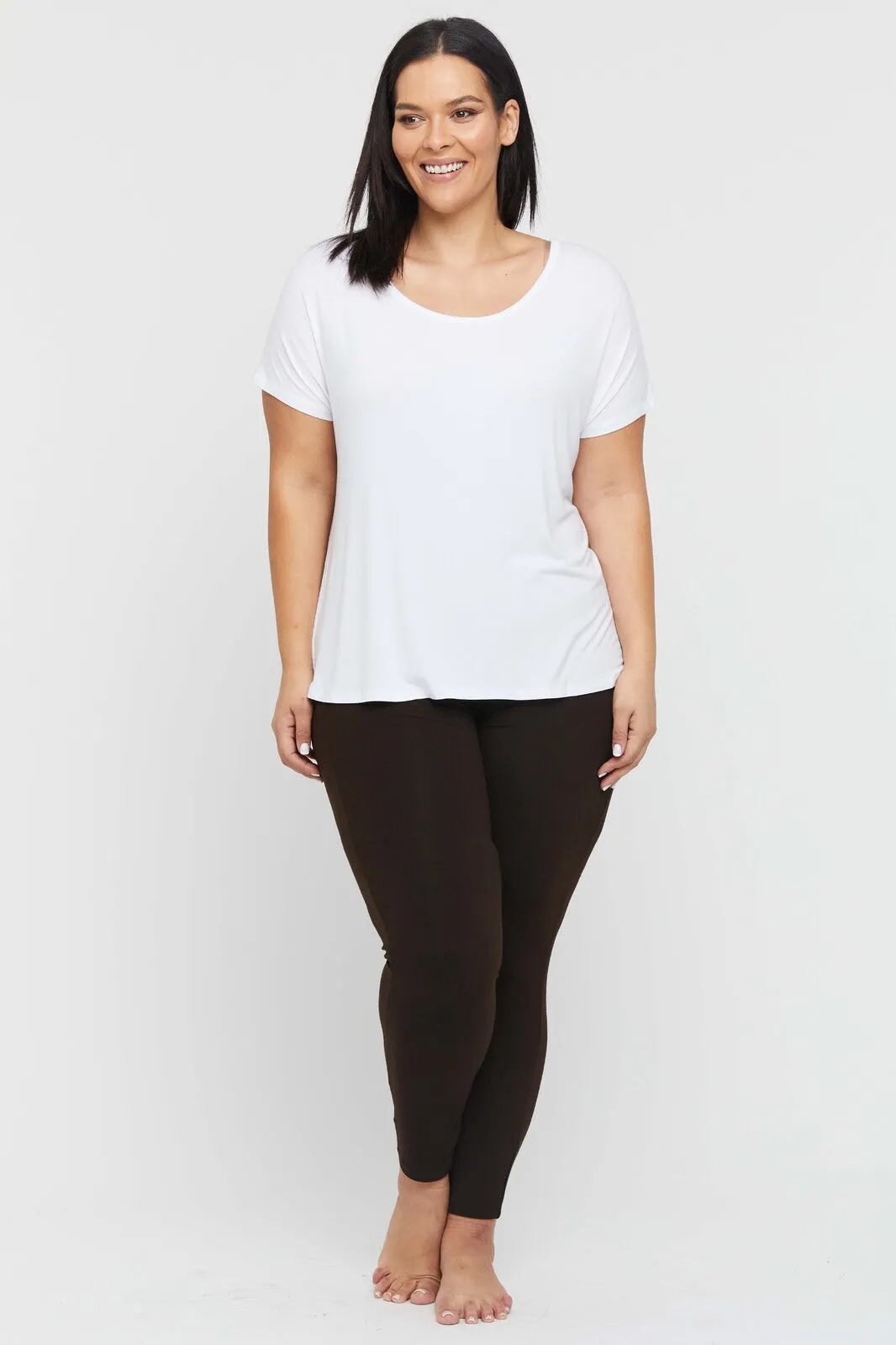 Soft Bamboo Leggings - Chocolate