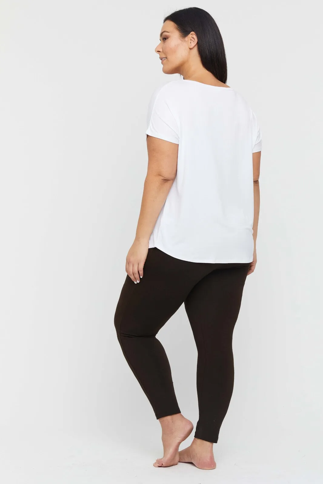 Soft Bamboo Leggings - Chocolate