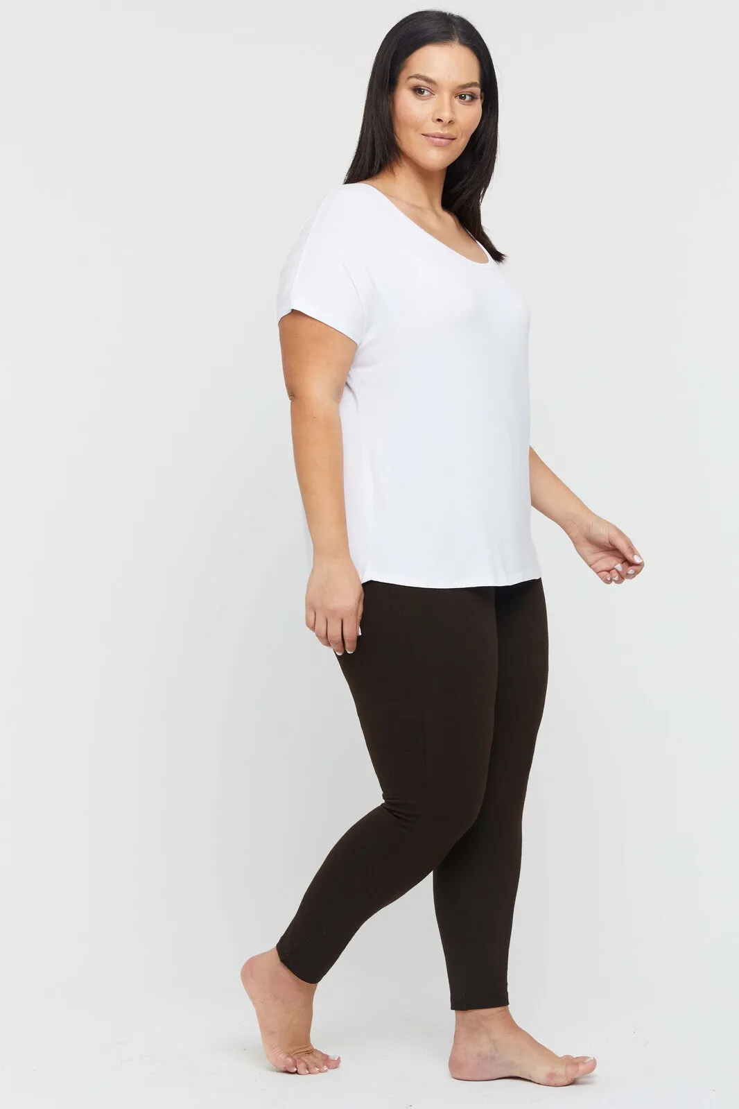 Soft Bamboo Leggings - Chocolate